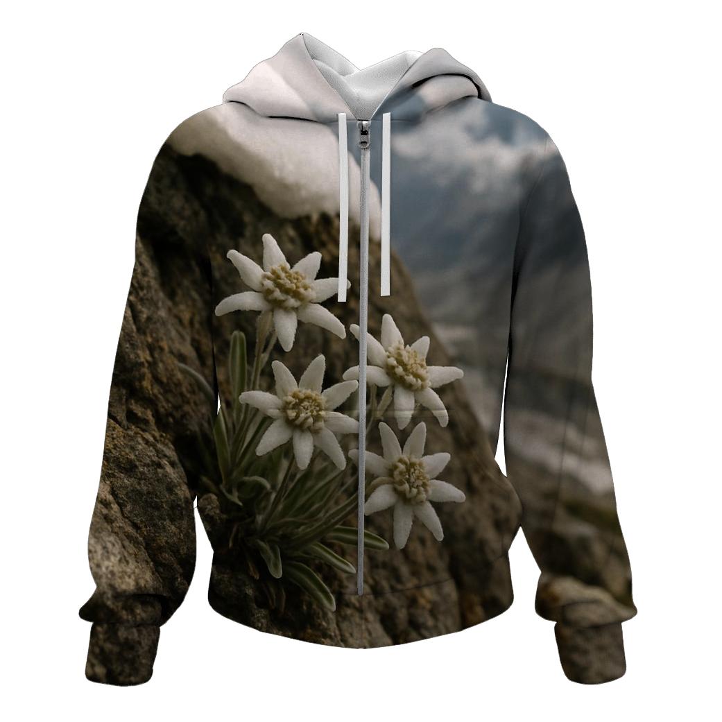 Alpine Edelweiss At The Snowline pullover hoodies