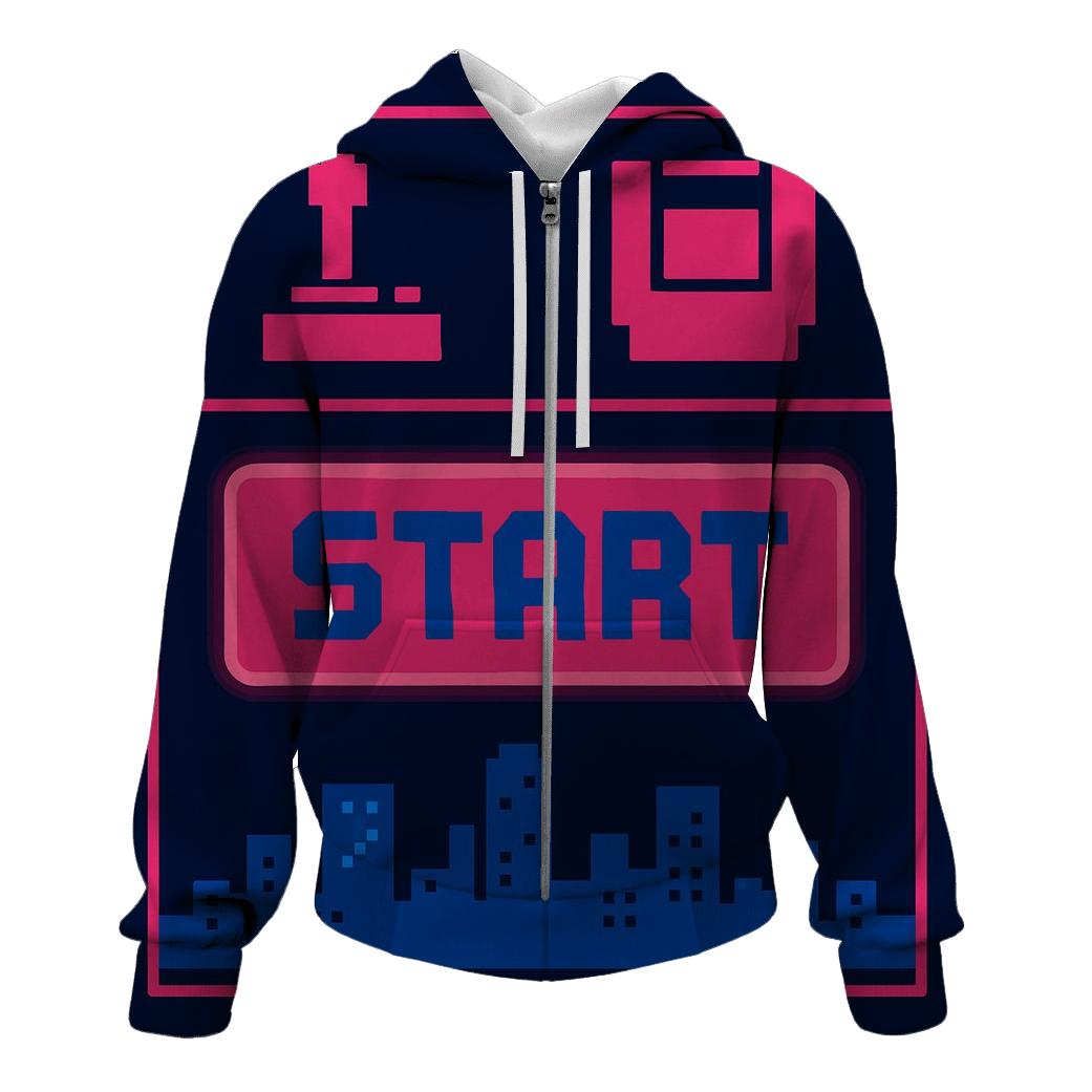 Retro Console Start Screen custom hoodies