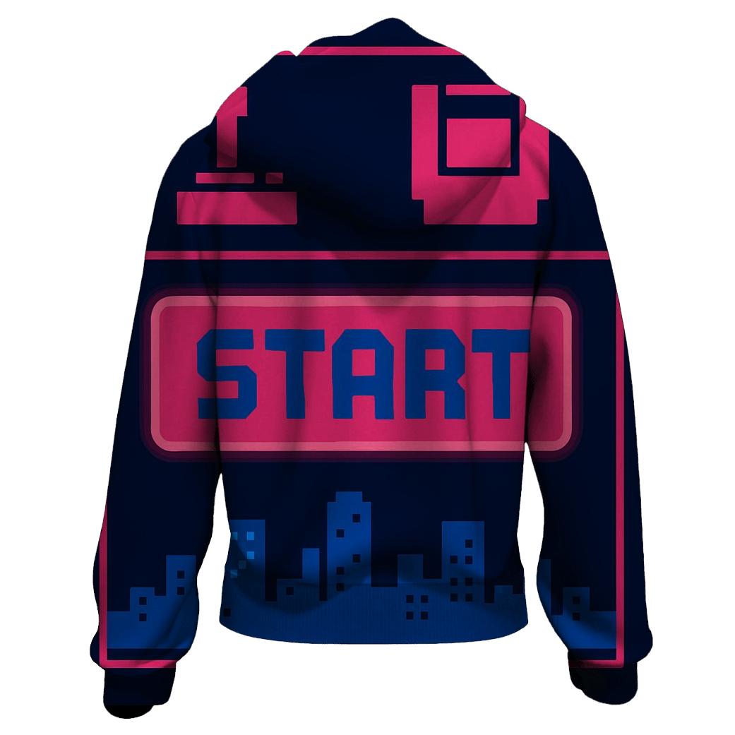 Retro Console Start Screen custom hoodies