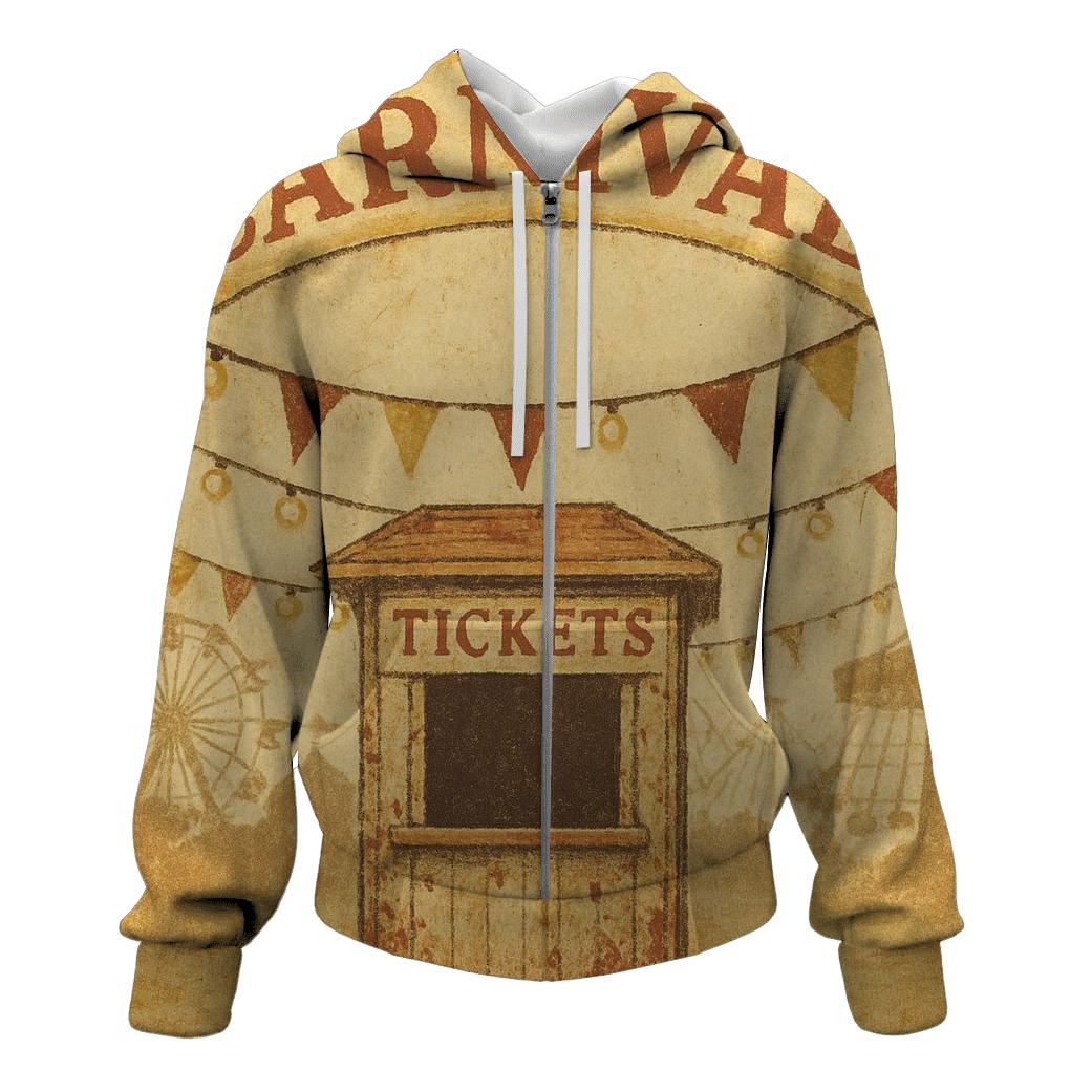 Retro Carnival Ticket Booth Poster pullover hoodies