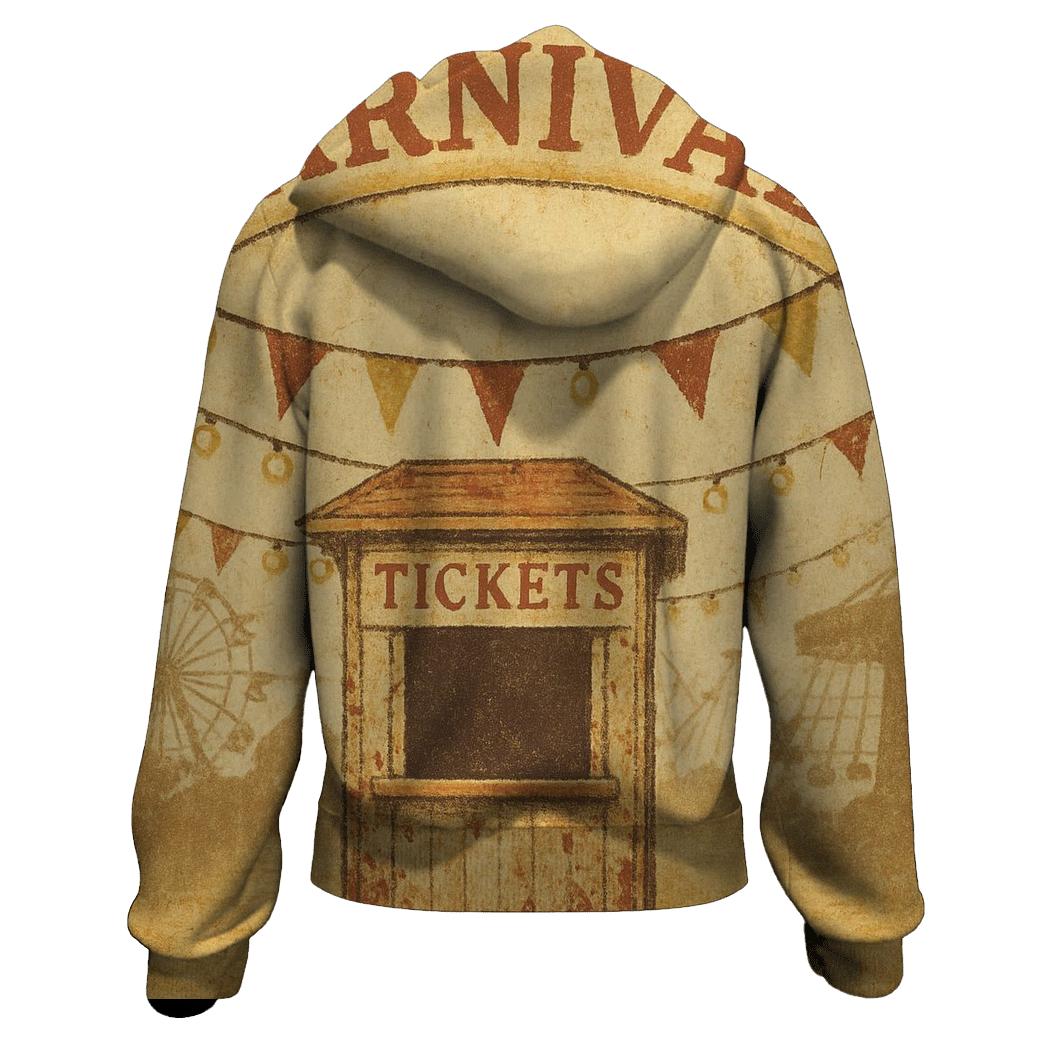 Retro Carnival Ticket Booth Poster pullover hoodies
