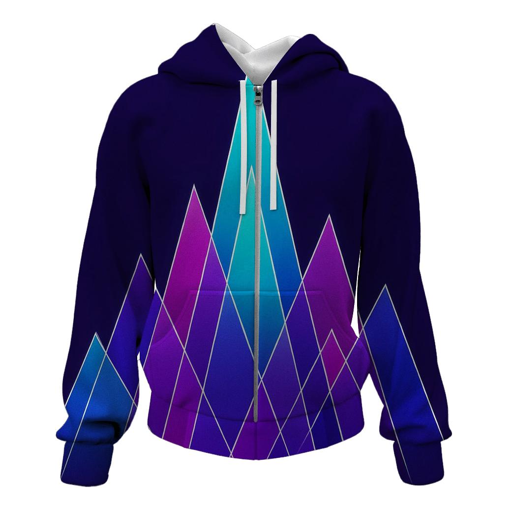 Laser Triangle Aurora printed hoodies