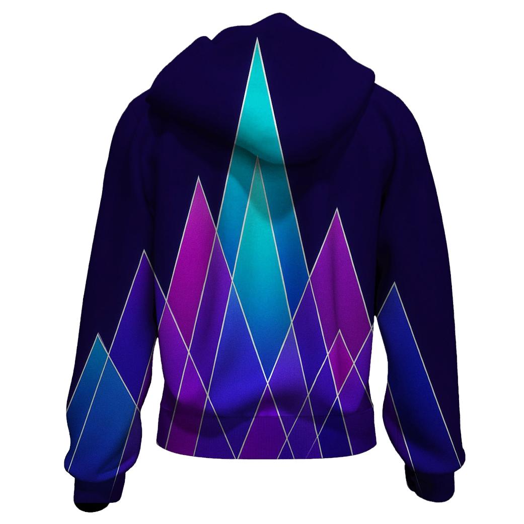 Laser Triangle Aurora printed hoodies