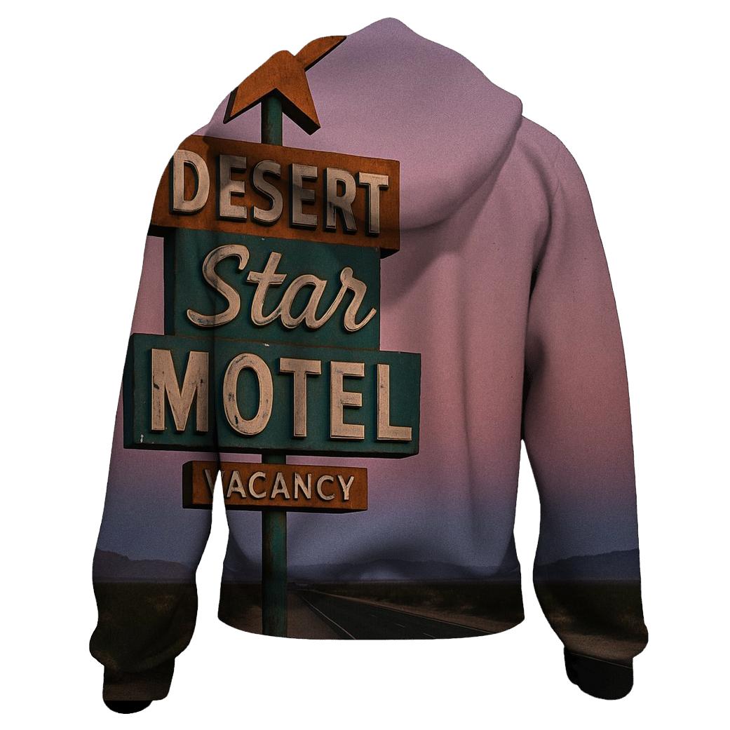Faded 70s Roadside Motel Sign hoodie styles