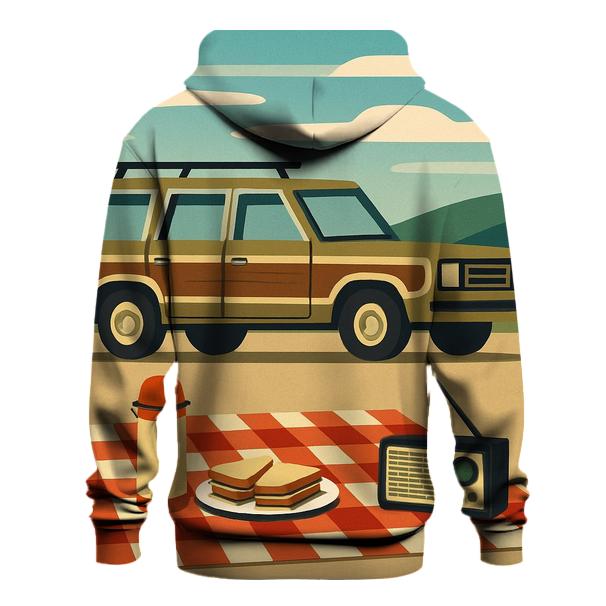 Vintage Road Trip Picnic Stop graphic hoodies