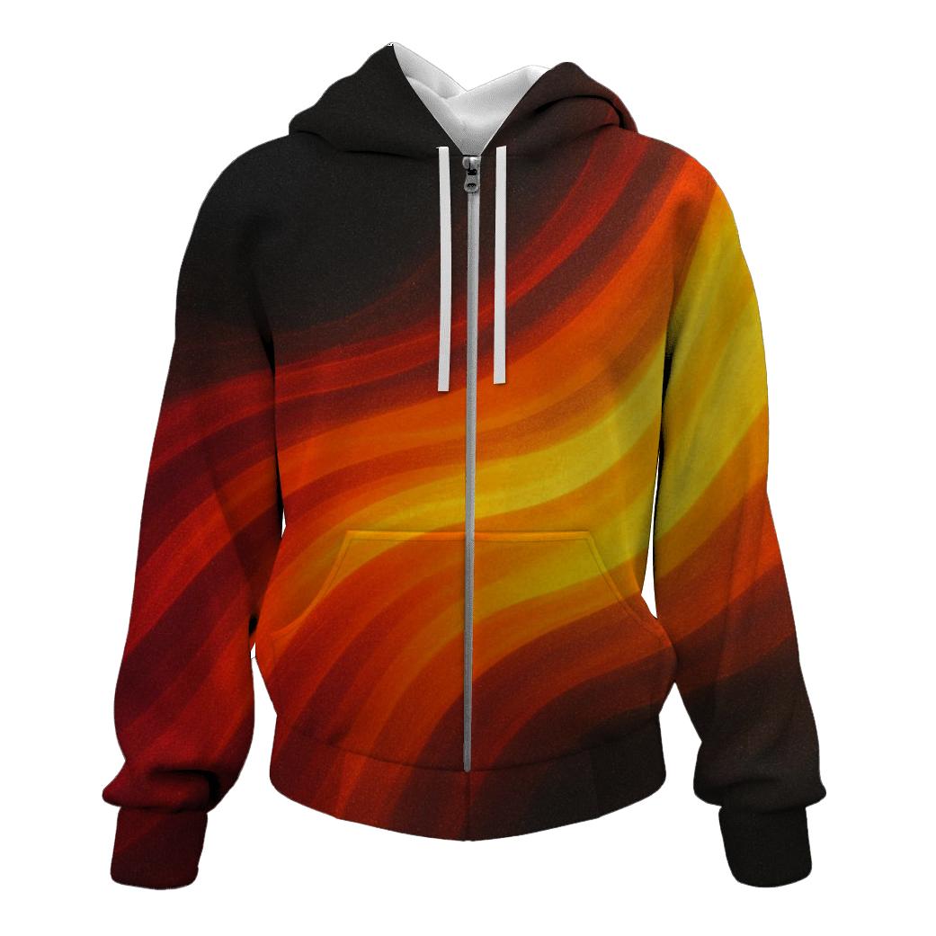 Solar Flare Gradient Waves hoodie trends
