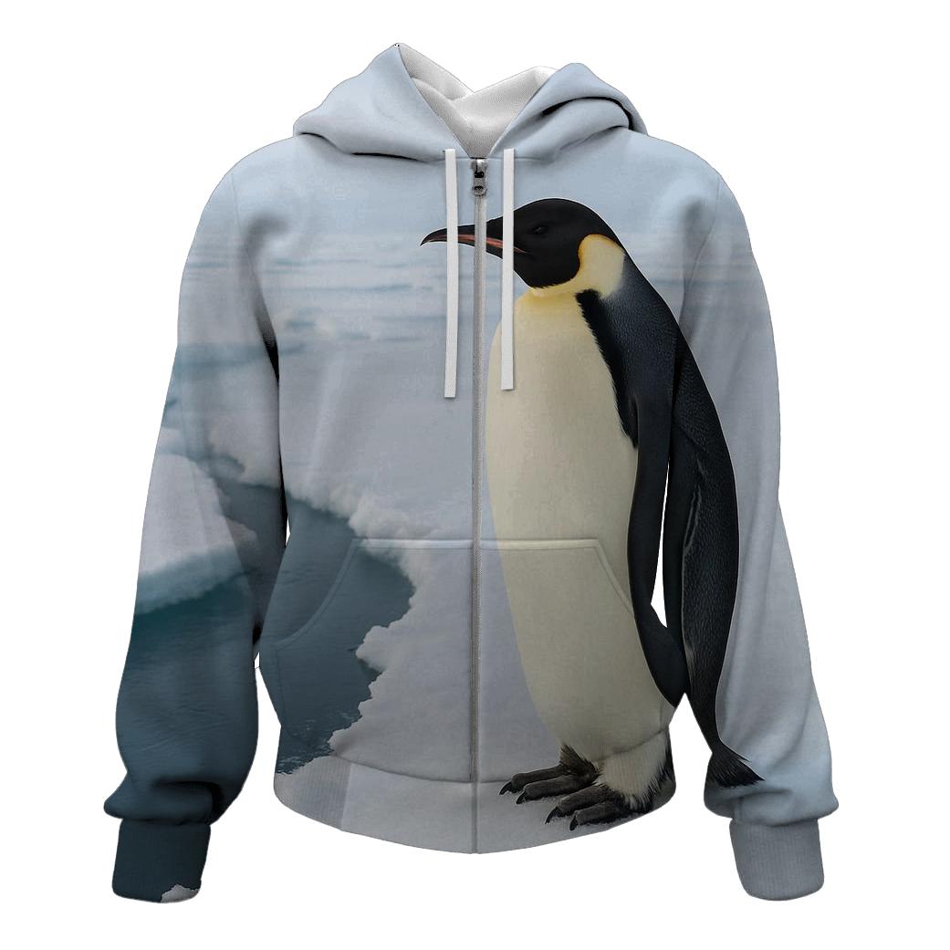 Sea Ice Sentinel Emperor Penguin hoodies fashion