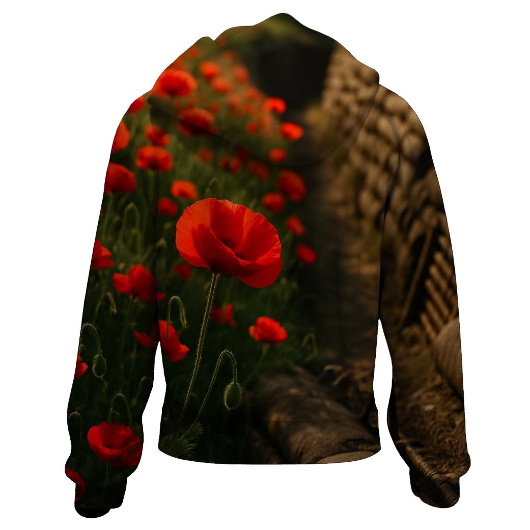 Wild Poppies Along The Old Trenches lightweight hoodies