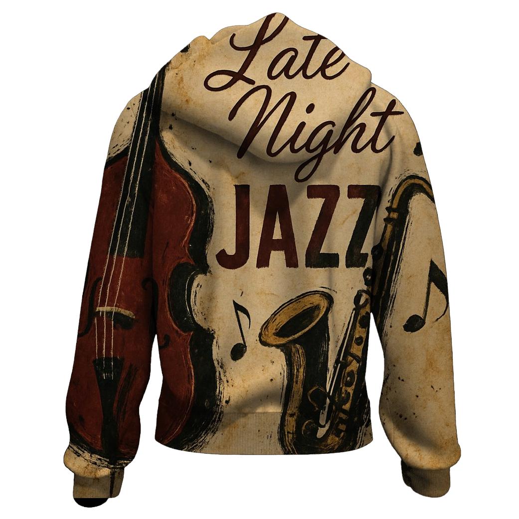 Vintage Coffeehouse Jazz Poster heavyweight hoodies
