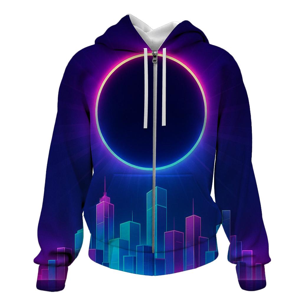 Holographic City Eclipse heavyweight hoodies
