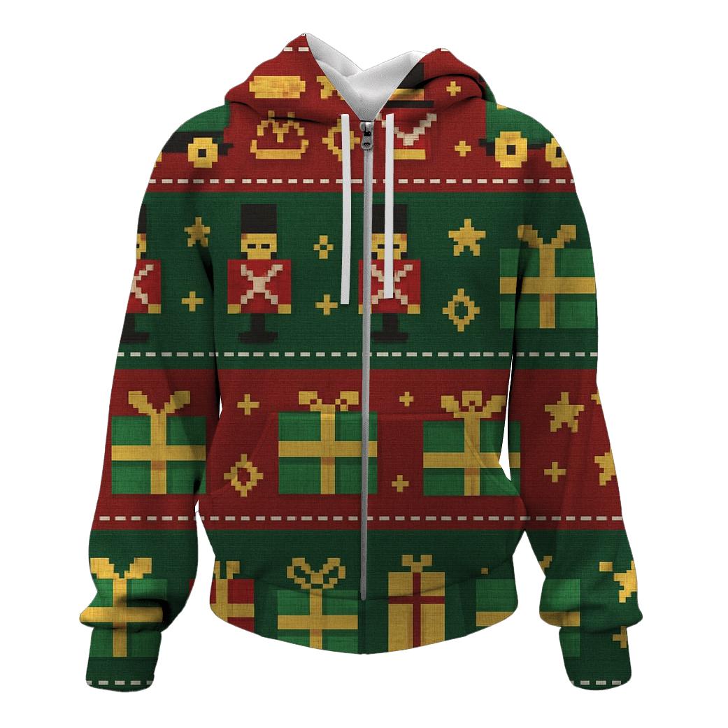 North Pole Toy Workshop Bands Design premium hoodies