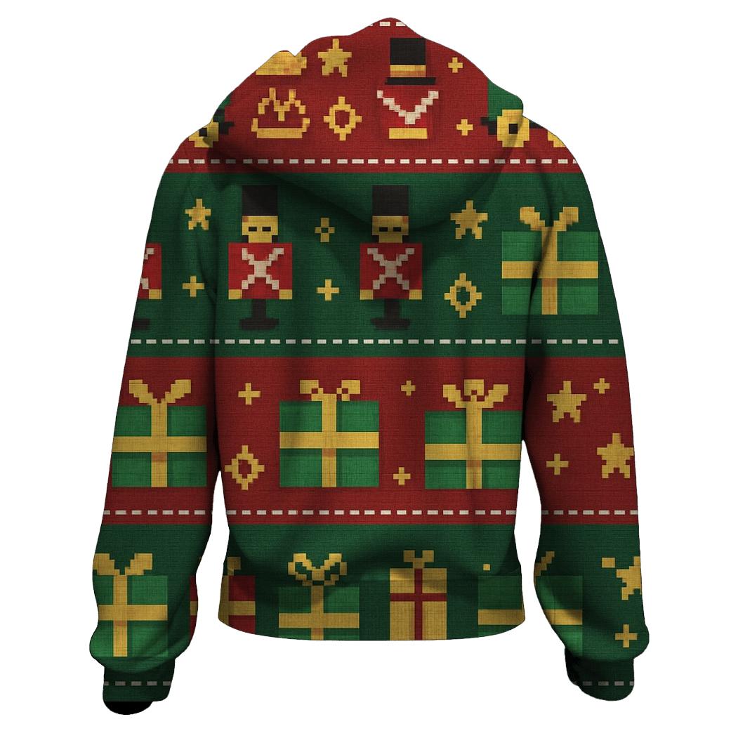 North Pole Toy Workshop Bands Design premium hoodies