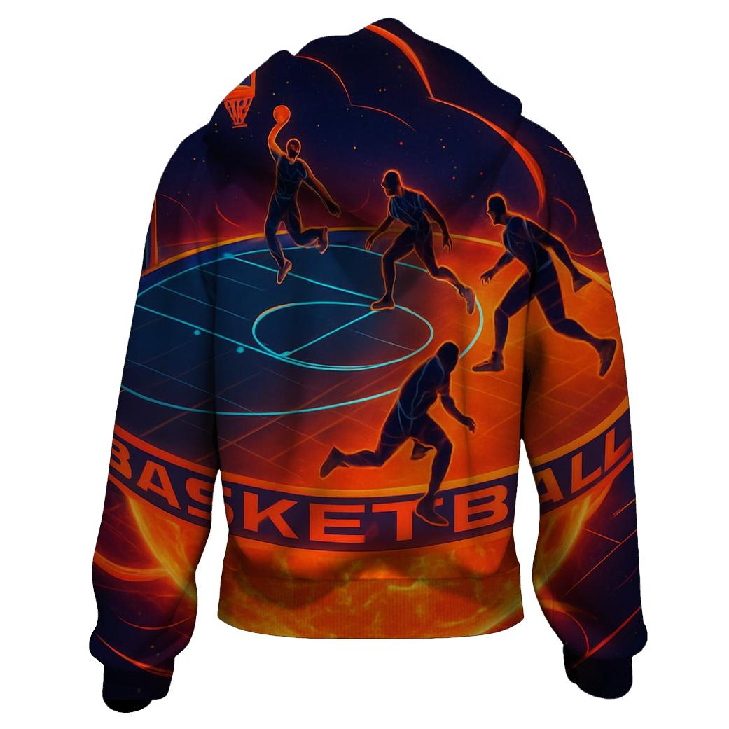 Solar Flare Basketball Court heavyweight hoodies