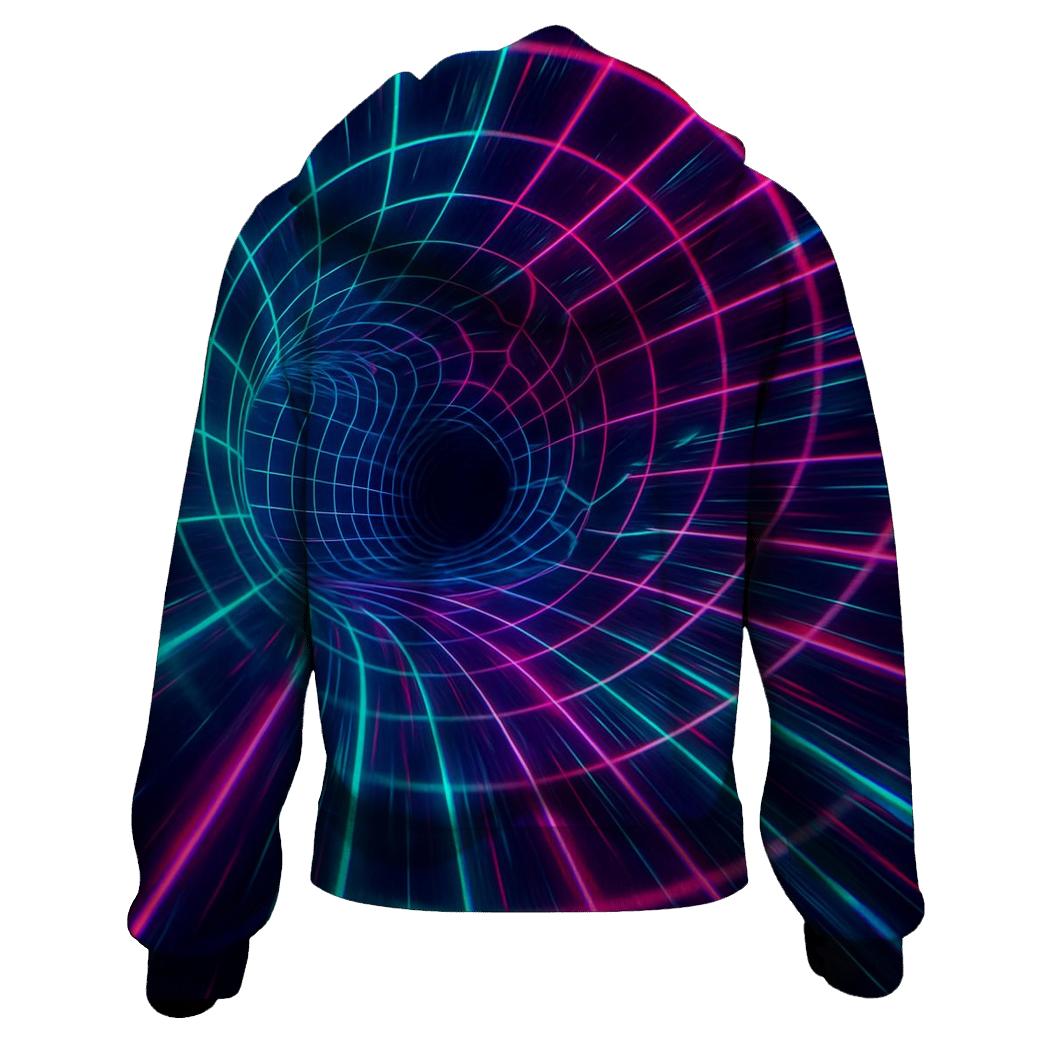 Time Warp Grid Corridor lightweight hoodies