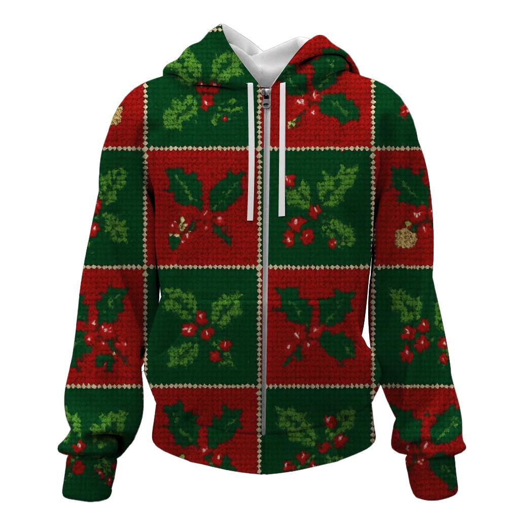 Holly Garland Checkerboard Design graphic hoodies