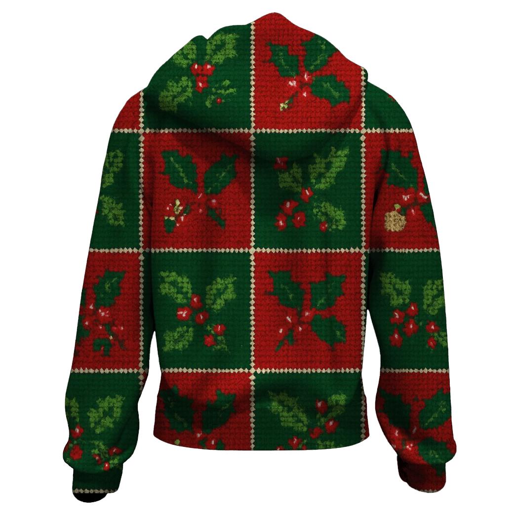 Holly Garland Checkerboard Design graphic hoodies