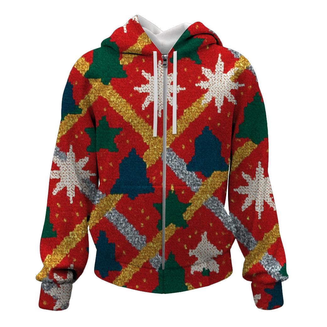 Tangled Tinsel Starburst Design graphic hoodies