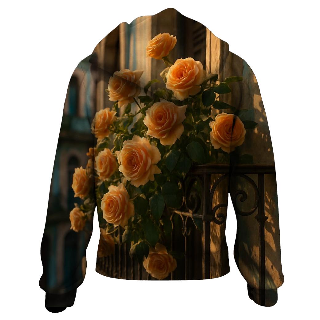 Tea Roses By The Havana Balcony hoodies fashion