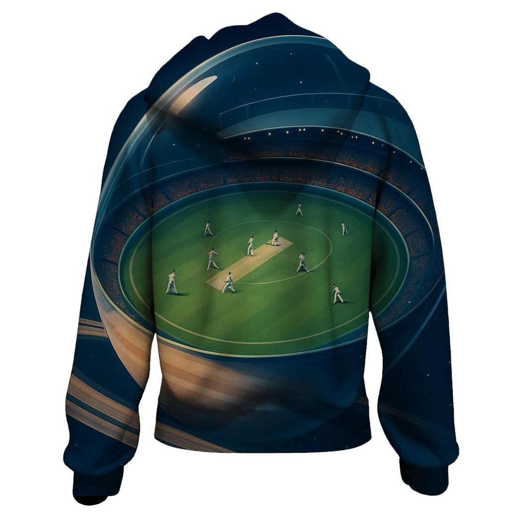 Galactic Cricket Pavilion embroidered hoodies