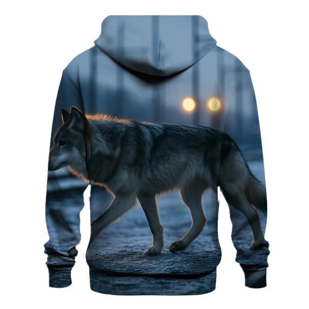 Urban Railway Wolf Crossing heavyweight hoodies
