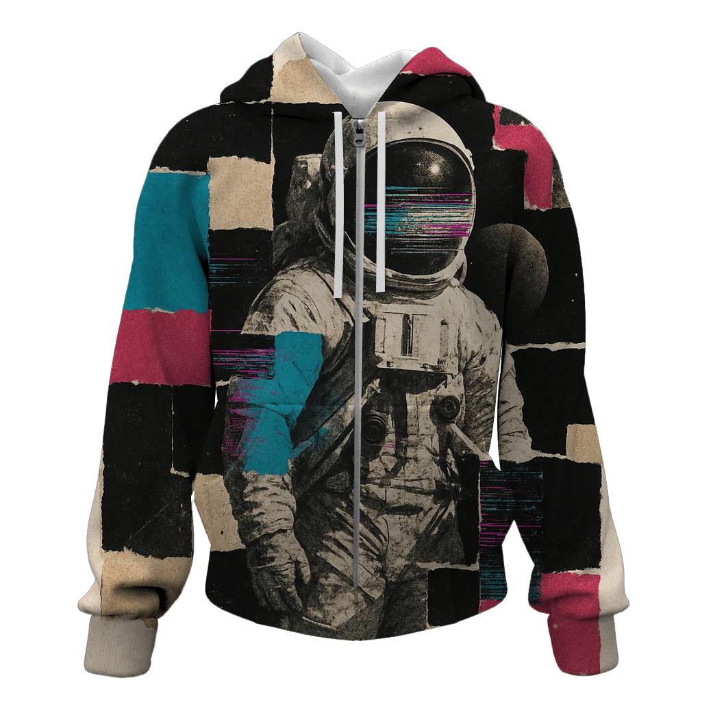 Cosmic Glitch Collage Poster hoodie trends