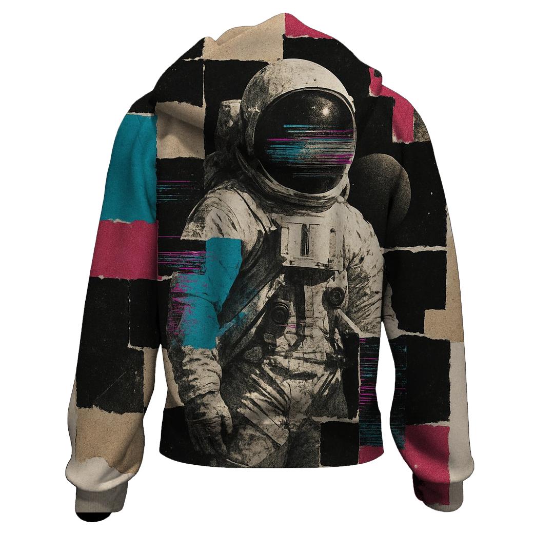 Cosmic Glitch Collage Poster hoodie trends
