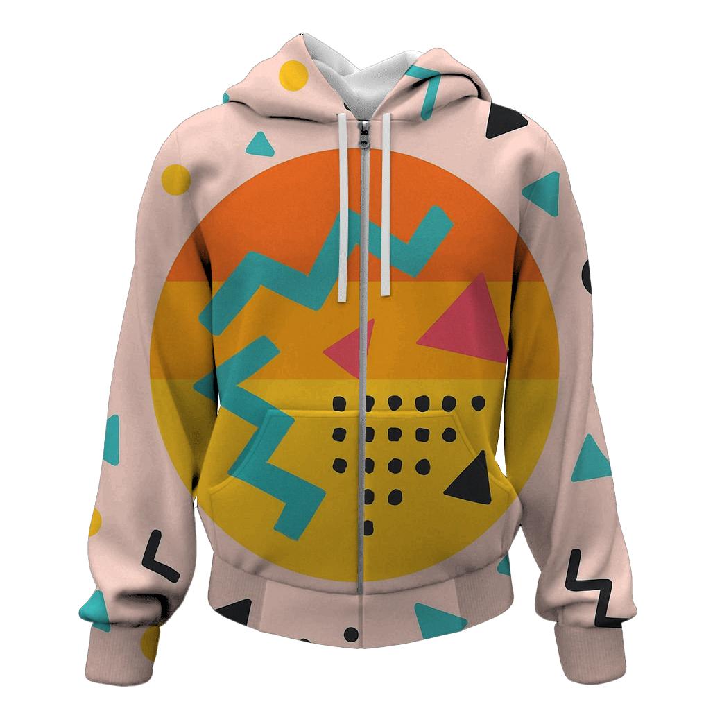 Memphis Sunset Shuffle designer hoodies