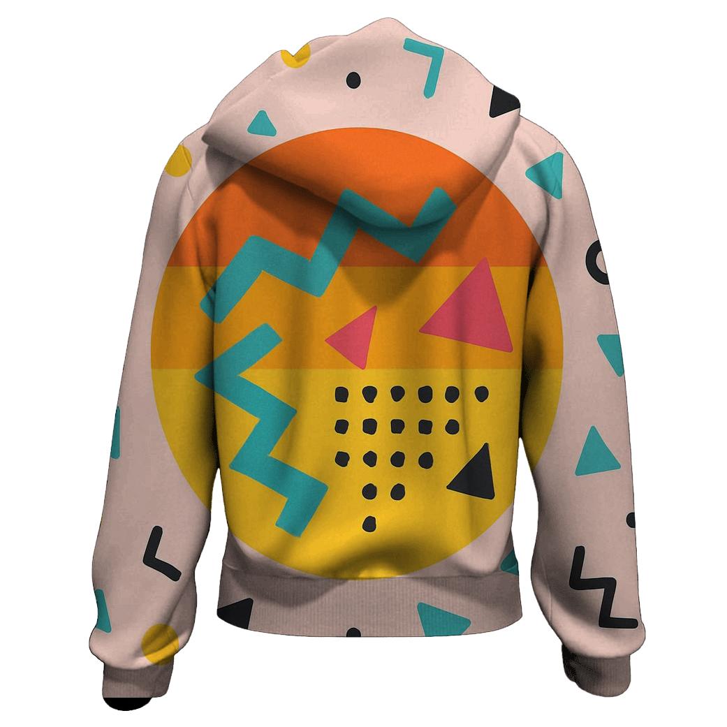 Memphis Sunset Shuffle designer hoodies