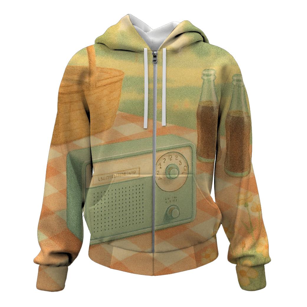 Retro Picnic Radio Afternoon premium hoodies