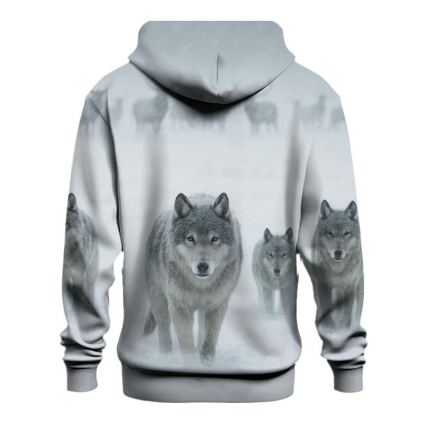 Snowstorm Elk Hunt Coordination printed hoodies