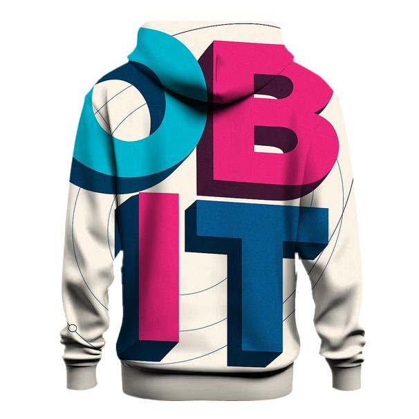 Prismatic Orbit Typography printed hoodies