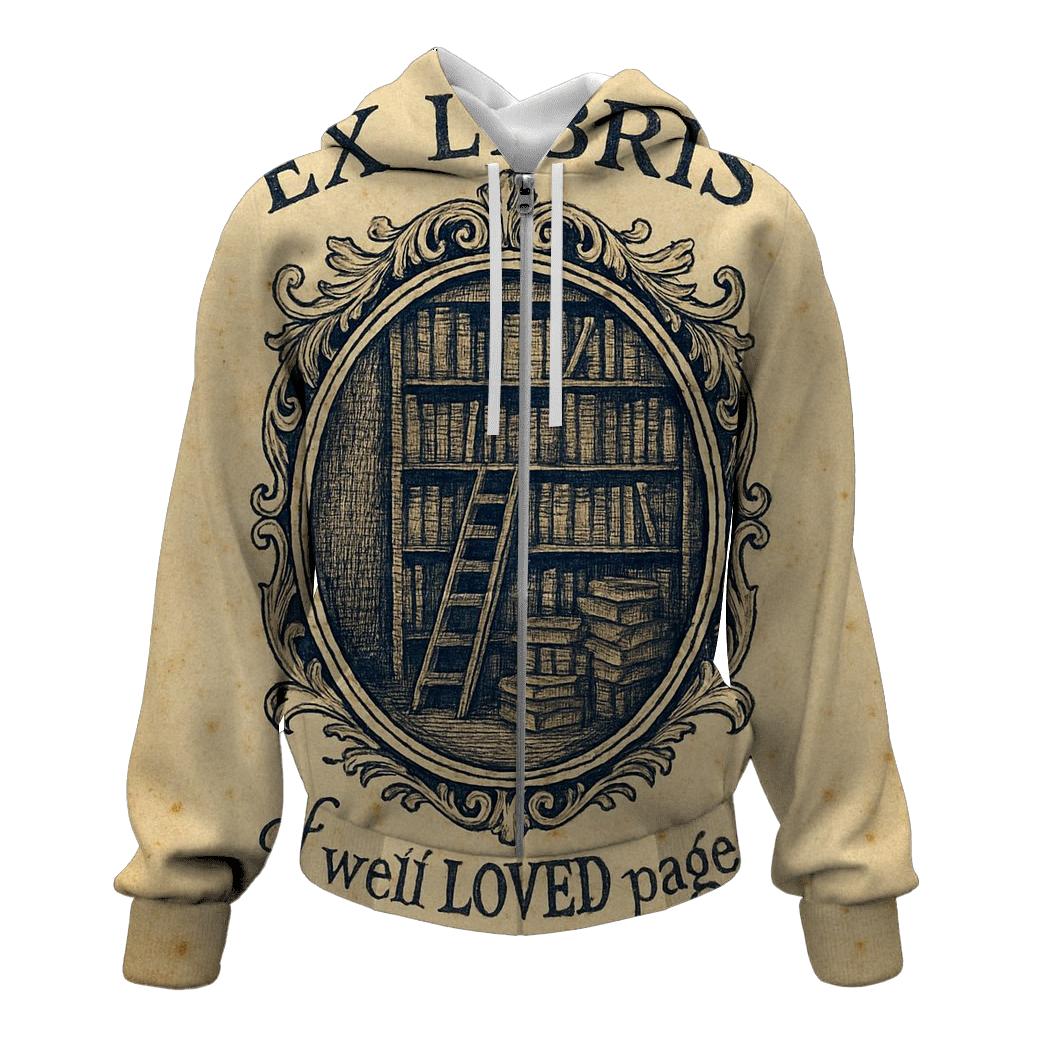 Antique Bookshop Ex Libris Label designer hoodies
