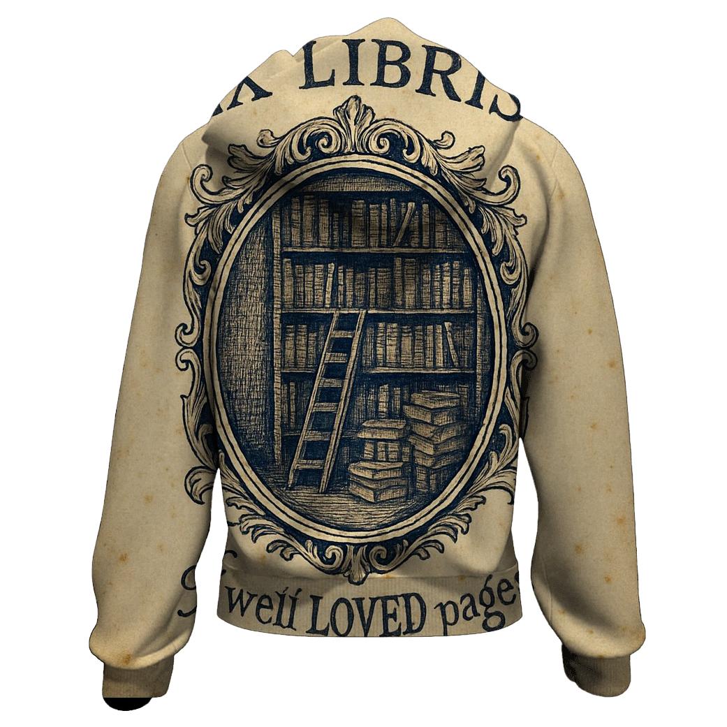 Antique Bookshop Ex Libris Label designer hoodies