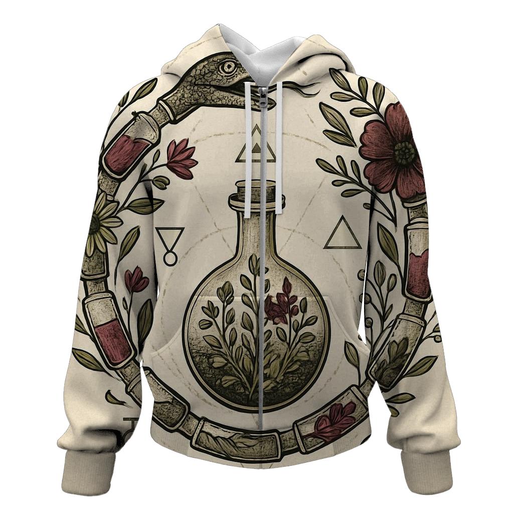 Alchemical Garden Ouroboros heavyweight hoodies