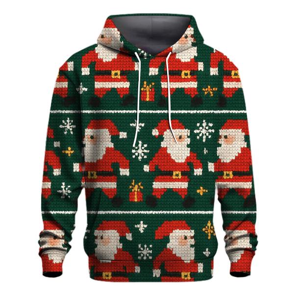 Retro Santa Pixel Parade Design hoodie styles