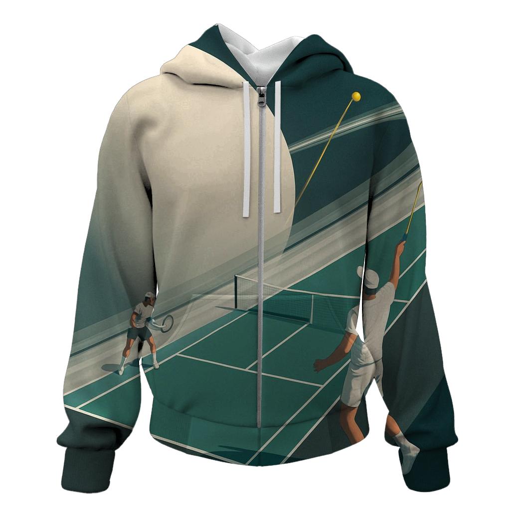Orbit Ring Tennis Rally zip-up hoodies