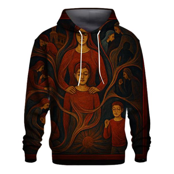 Threads Of Her Courage Woven Into My Days heavyweight hoodies
