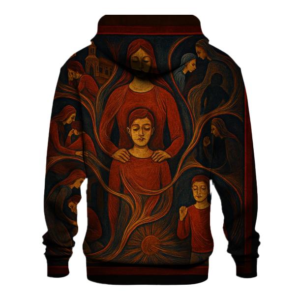 Threads Of Her Courage Woven Into My Days heavyweight hoodies