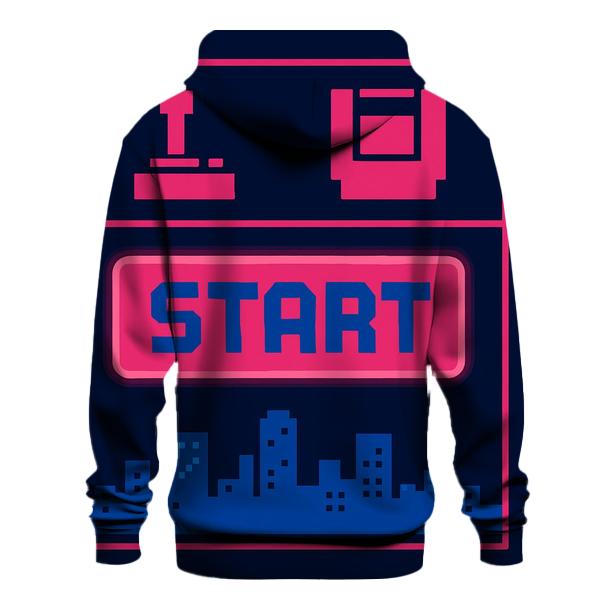 Retro Console Start Screen embroidered hoodies
