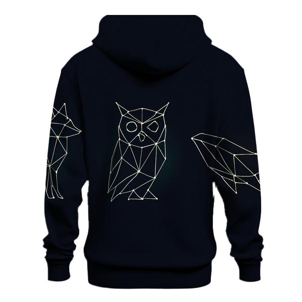 Geometric Constellation Animals lightweight hoodies