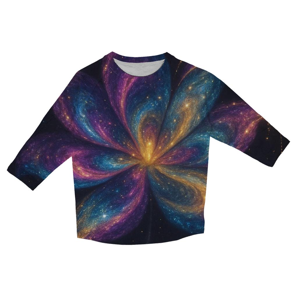 Galactic Blossom Storm fashion 3/4 sleeve shirts