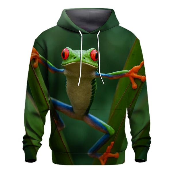 Rainforest Canopy Glide Red Eyed Tree Frog premium hoodies