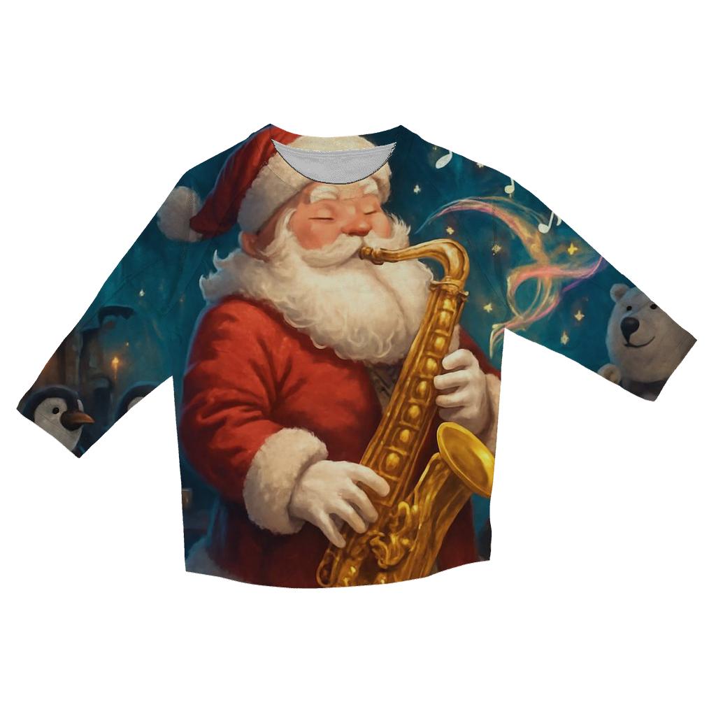 Santa Polar Jazz Lounge personalized 3/4 sleeve tees