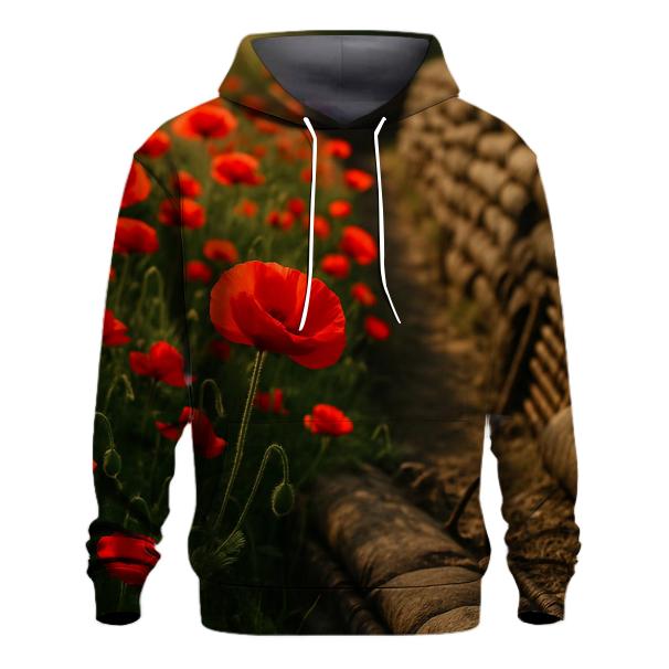Wild Poppies Along The Old Trenches lightweight hoodies