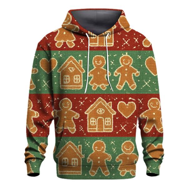Gingerbread Cookie Confetti Stripes Design pullover hoodies