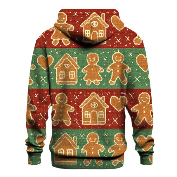 Gingerbread Cookie Confetti Stripes Design pullover hoodies