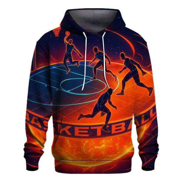 Solar Flare Basketball Court printed hoodies