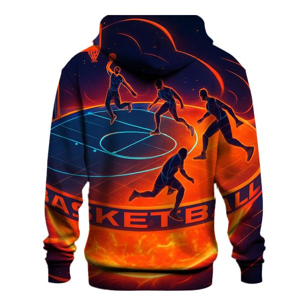 Solar Flare Basketball Court printed hoodies