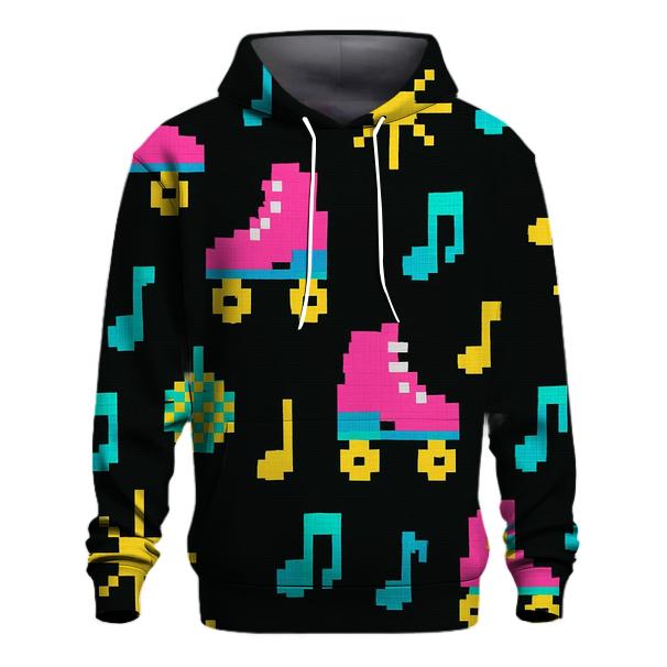 Pixel Roller Disco Icons hoodie designs
