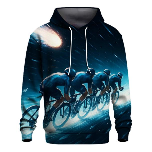 Comet Trail Cycling Race graphic hoodies